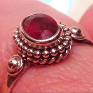 Nwt! Genuine Ruby .925 Sterling Ring + Gift